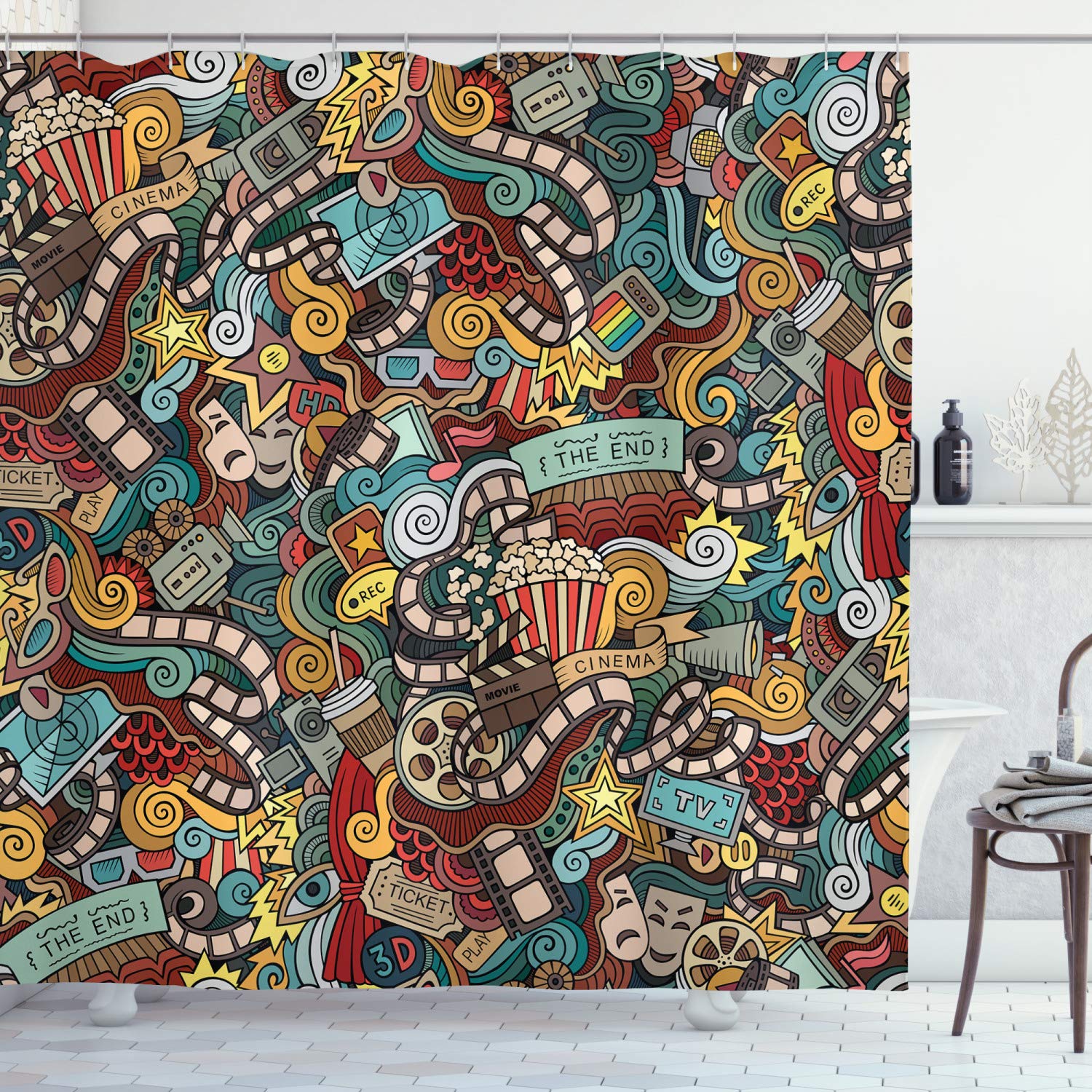 Movie Themed Shower Curtains Curtains & Drapes