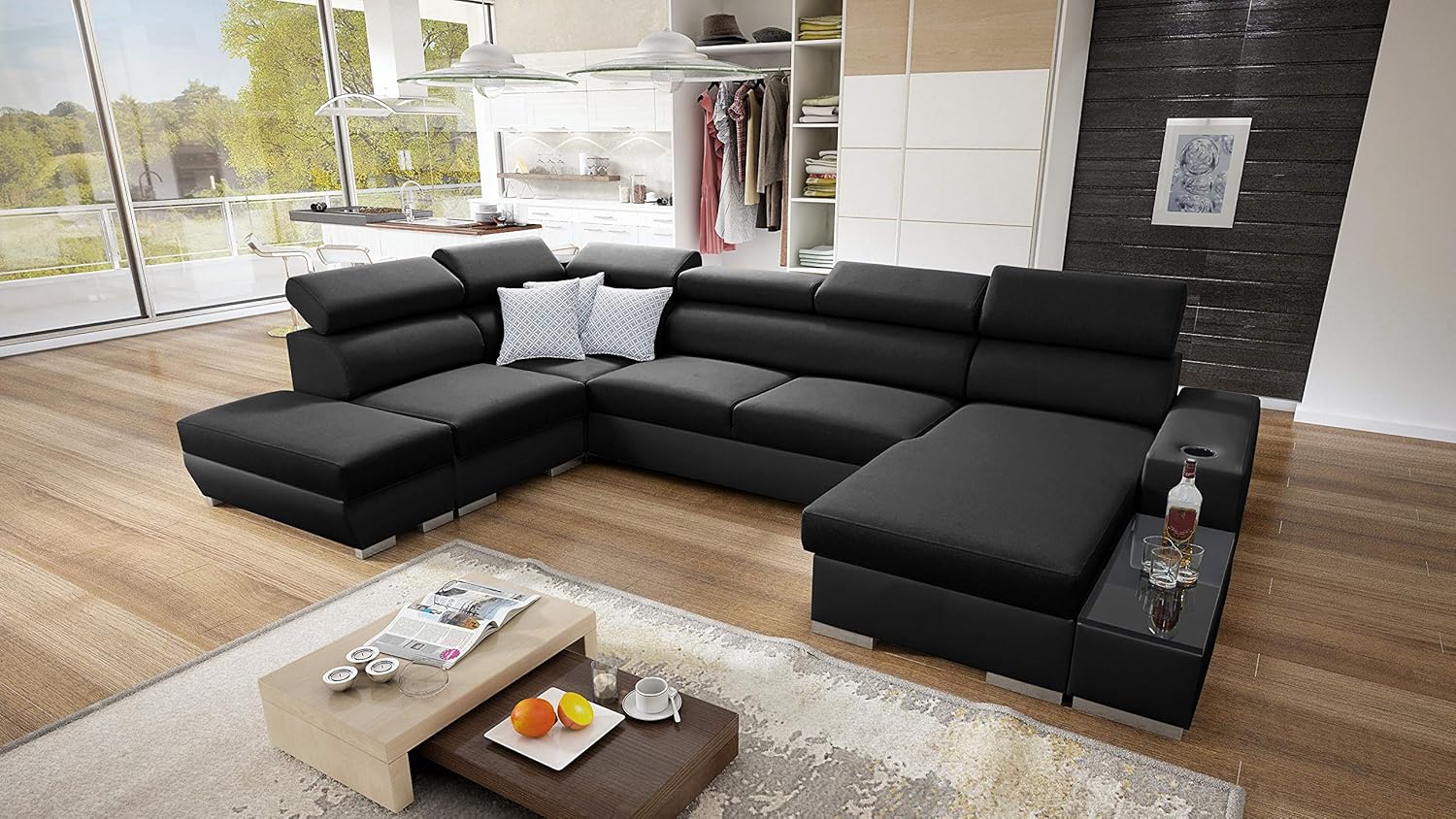 All4All Ecksofa Picanto mit Schlaffunktion Couch Wohnlandschaft
