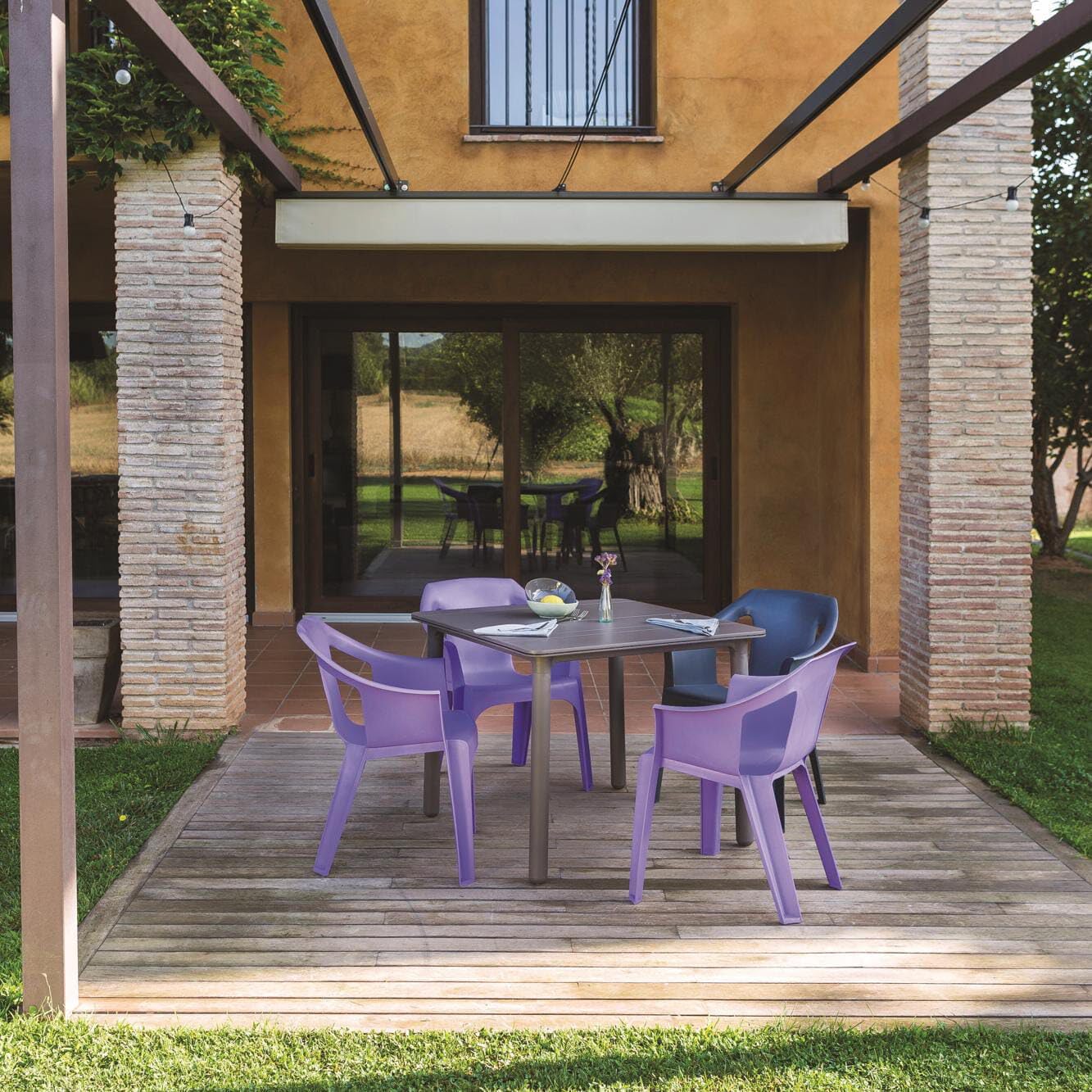 garbar Cool Set 2 Silla con Brazos Exterior | jardín, terraza, balcón, Picnic, Camping, Catering, Eventos, reuniones | diseño, Ligero, apilable | Blanco