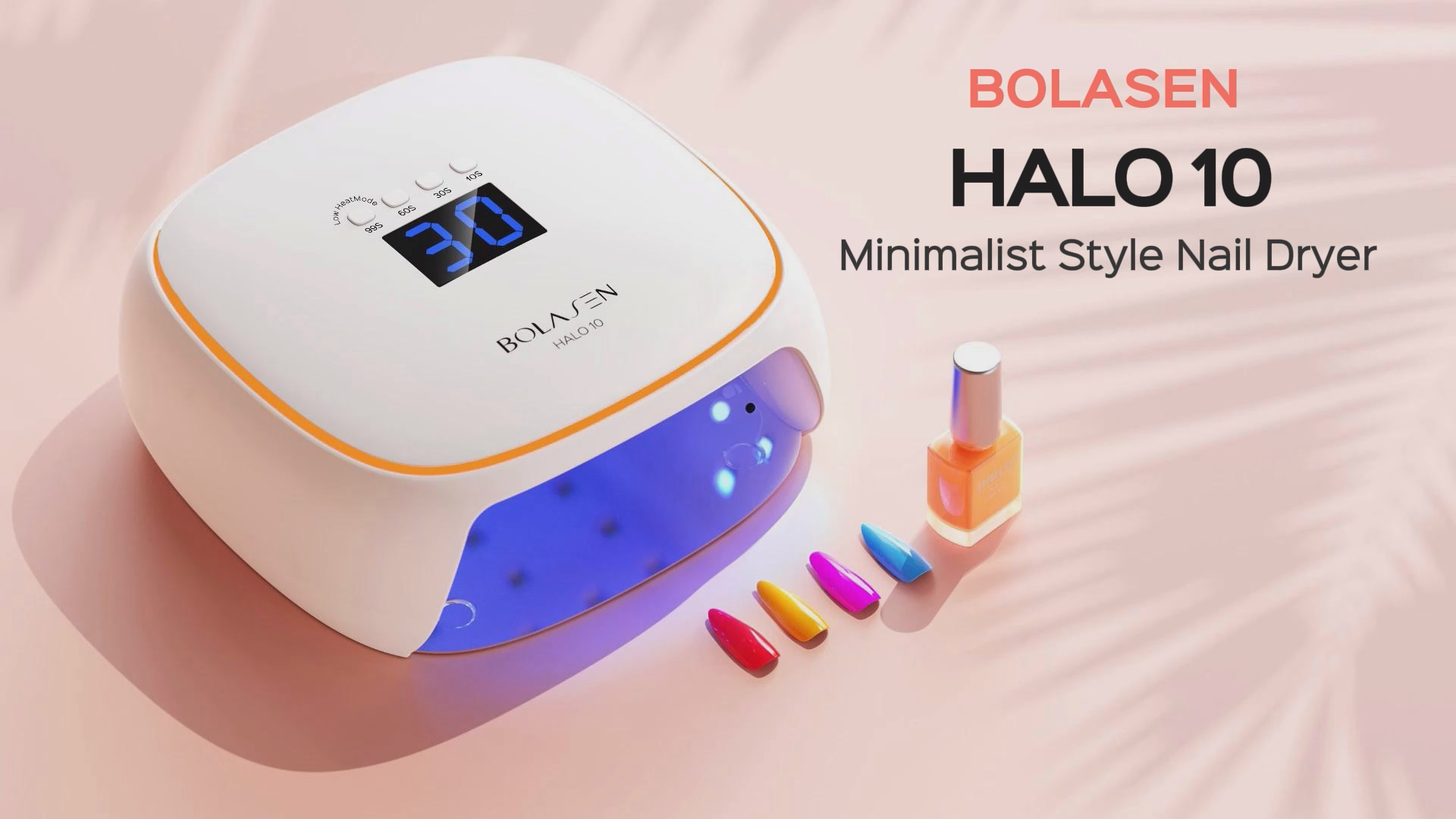 Amazon.com : BOLASEN Minimalist UV LED Nail Lamp with Halo Ring