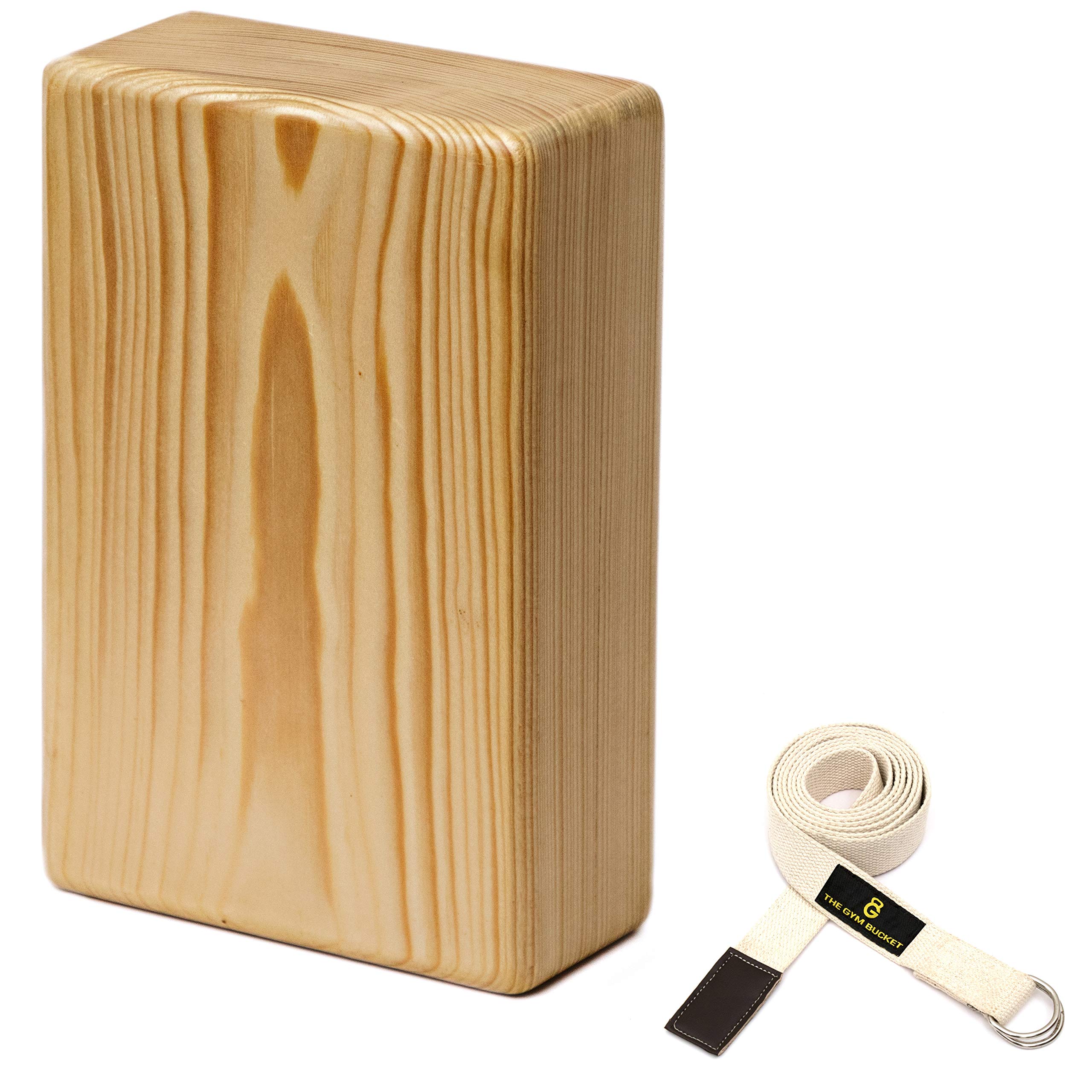 The Gym Bucket Yoga Wooden Block, Yoga Pilates Brick, Yoga Support for Decent Poses (Solid) (1 PC YOGA BLOCK + 1 PC YOGA BELT) (B08CTFCTX8) Amazon Price History, Amazon Price Tracker