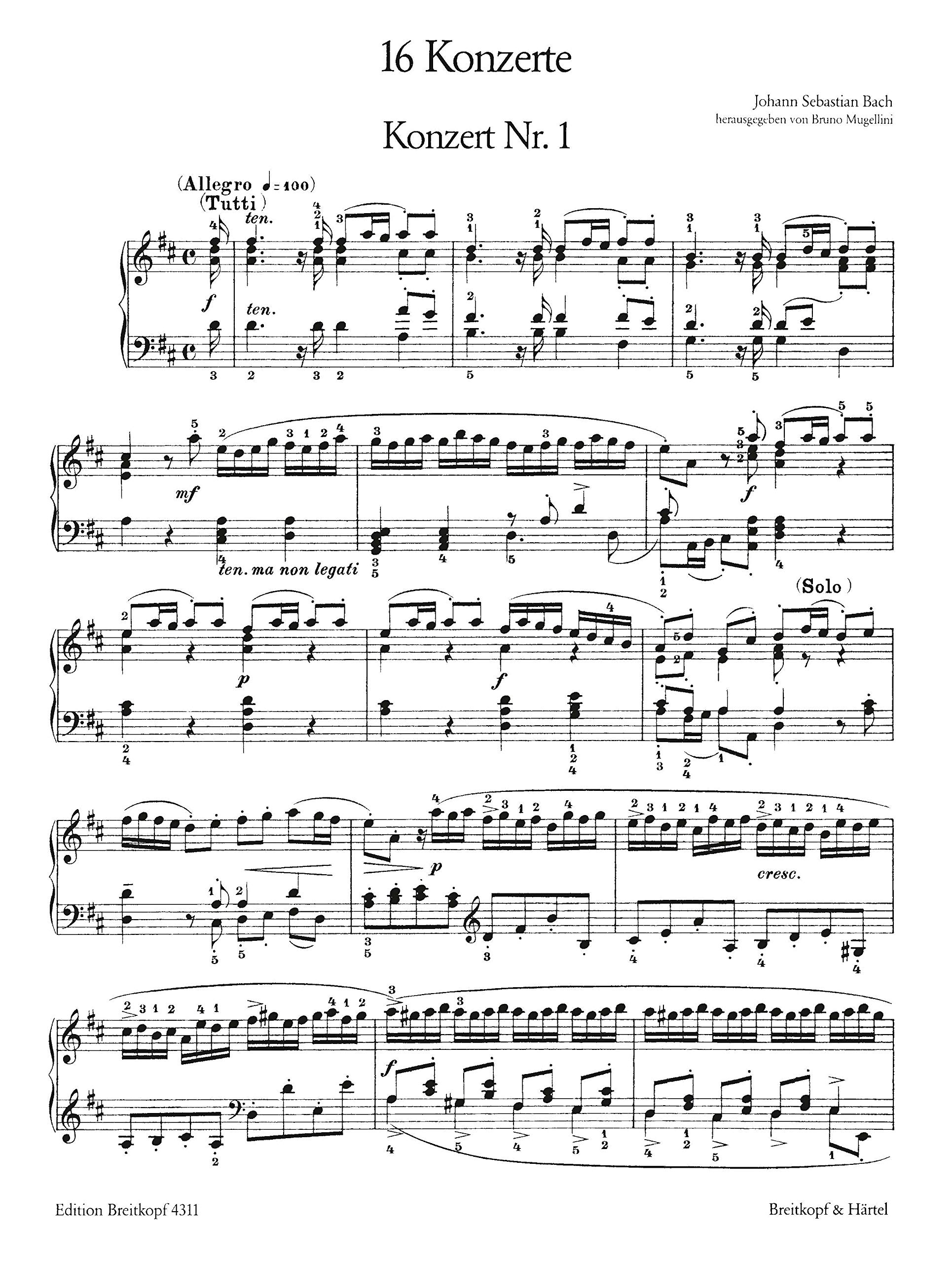 Konzerte verschiedene meistern 1-8 piano