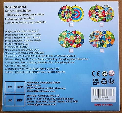 Miniatura 8 de Tablero de dardos grande de 25.5 pulgadas con 12 bolas adhesivas, juegos de pelota para niños, juego de interiorjuego al aire librejuego de