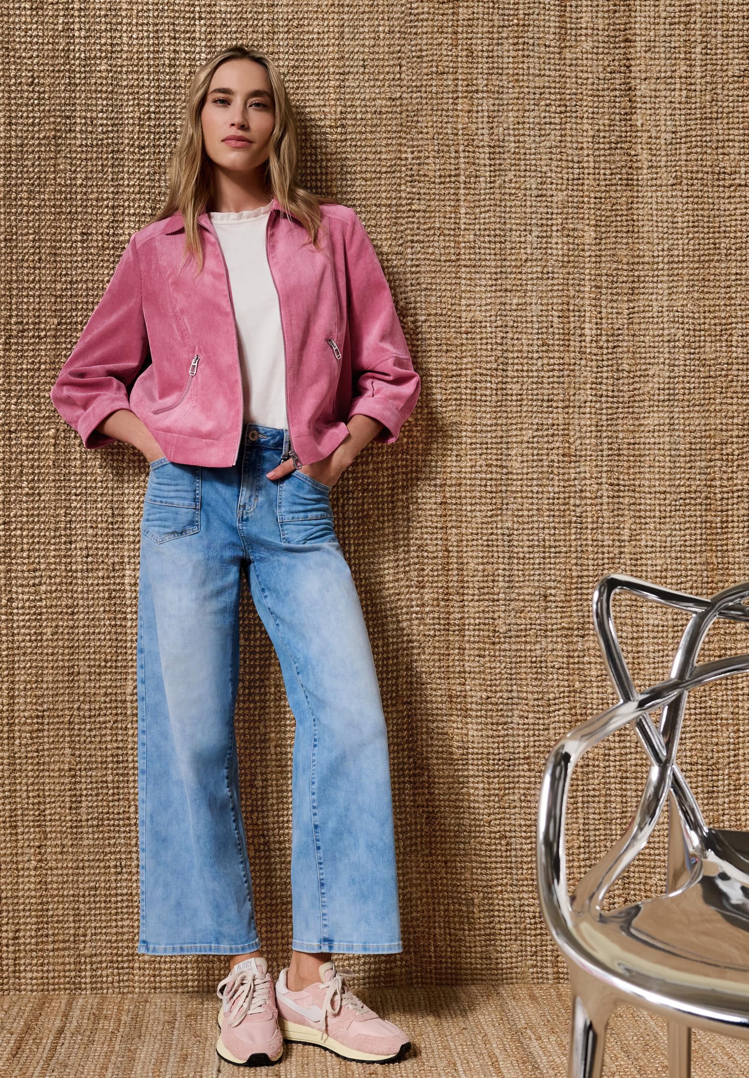 Street One 3/4 Arm Cordjacke mit Hemdkragen