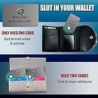 Vista 9 de SaiTech IT Tarjeta de bloqueo RFID, una tarjeta protege todo el monedero, NFC sin contacto, protector de tarjeta de crédito bancario sin contacto