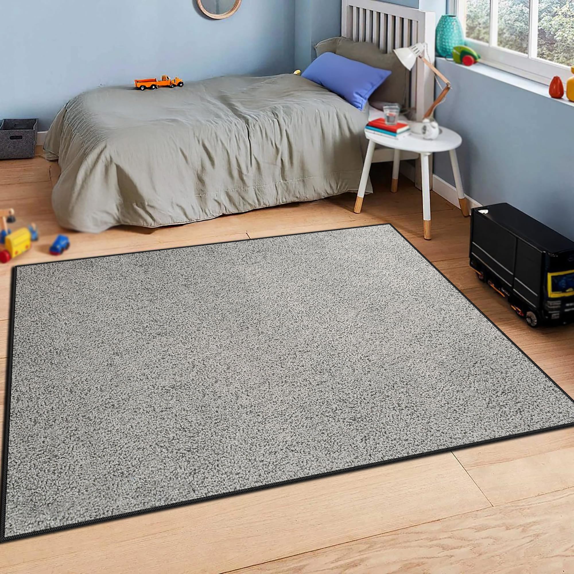 Antypoślizgowy dywan do salonu, można prać w pralce, mata z krótkim włosiem, 200 x 230 cm | Nadający się do prania dywan gamingowy do sypialni pokoju dziecięcego jadalni, biura, miękki antypoślizgowy dywanik pod łóżko