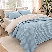 Vista 18 de Bare Home Juego de colcha – Full/Queen – Decoración ligera de cama – Alternativa de edredón – Colcha acolchada para todas las estaciones