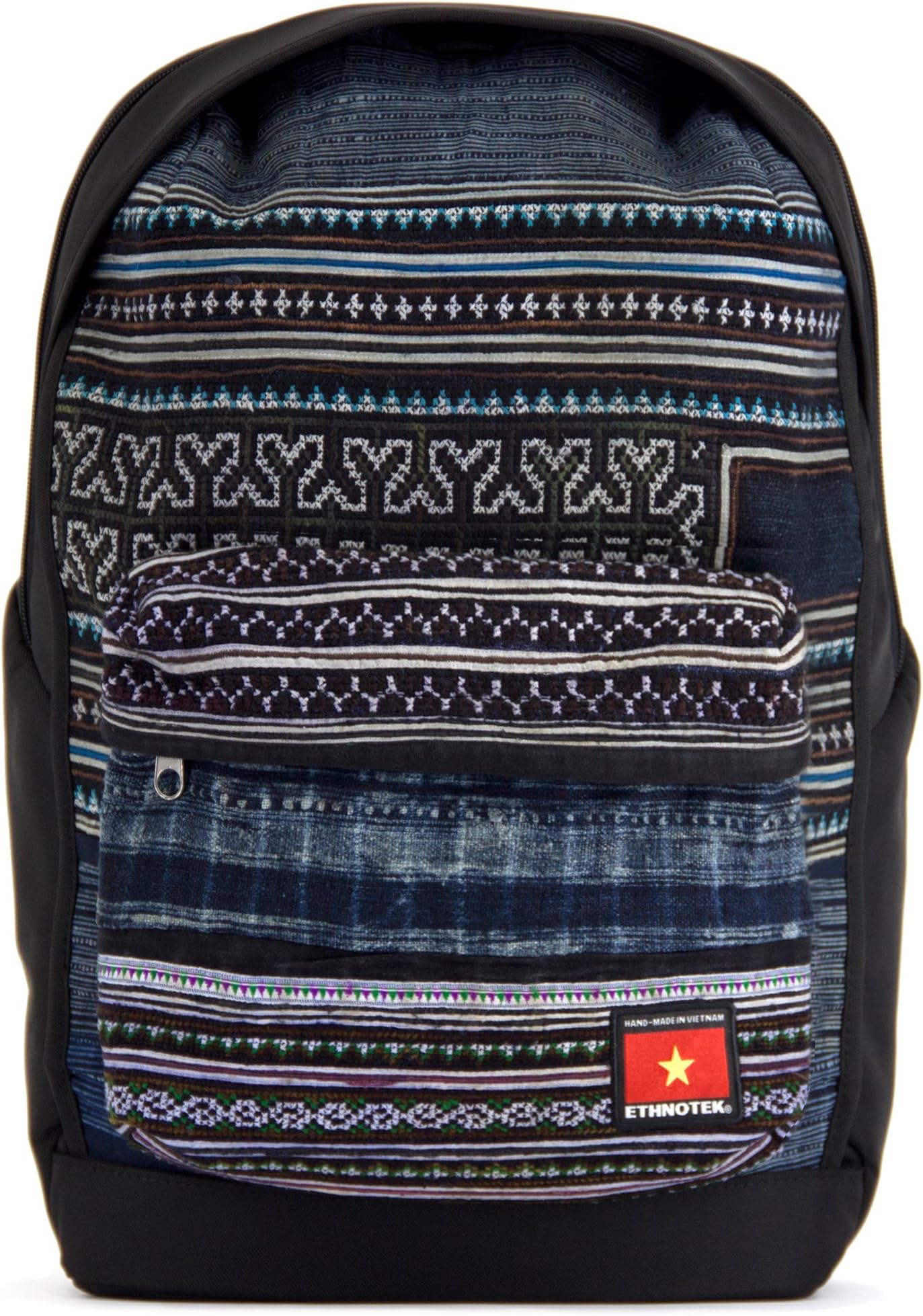 Ethnotek Wayu Campus Laptop Backpack with Authentic Hand Woven Tribal Fabric in Boho Bohemian Style | For Women and Men |