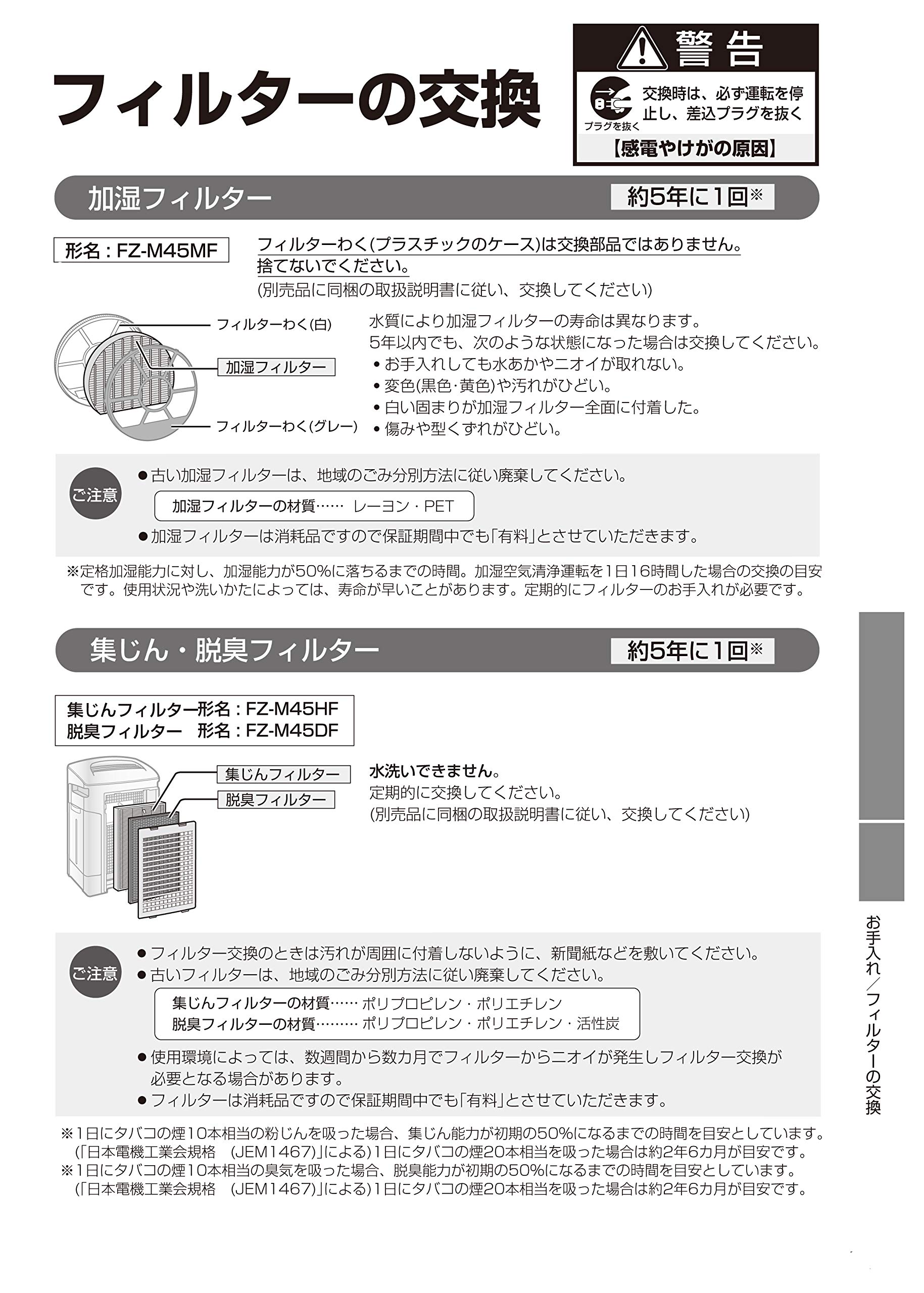 Amazon | 【SHARP 純正品】シャープ 加湿空気清浄機用 集じん