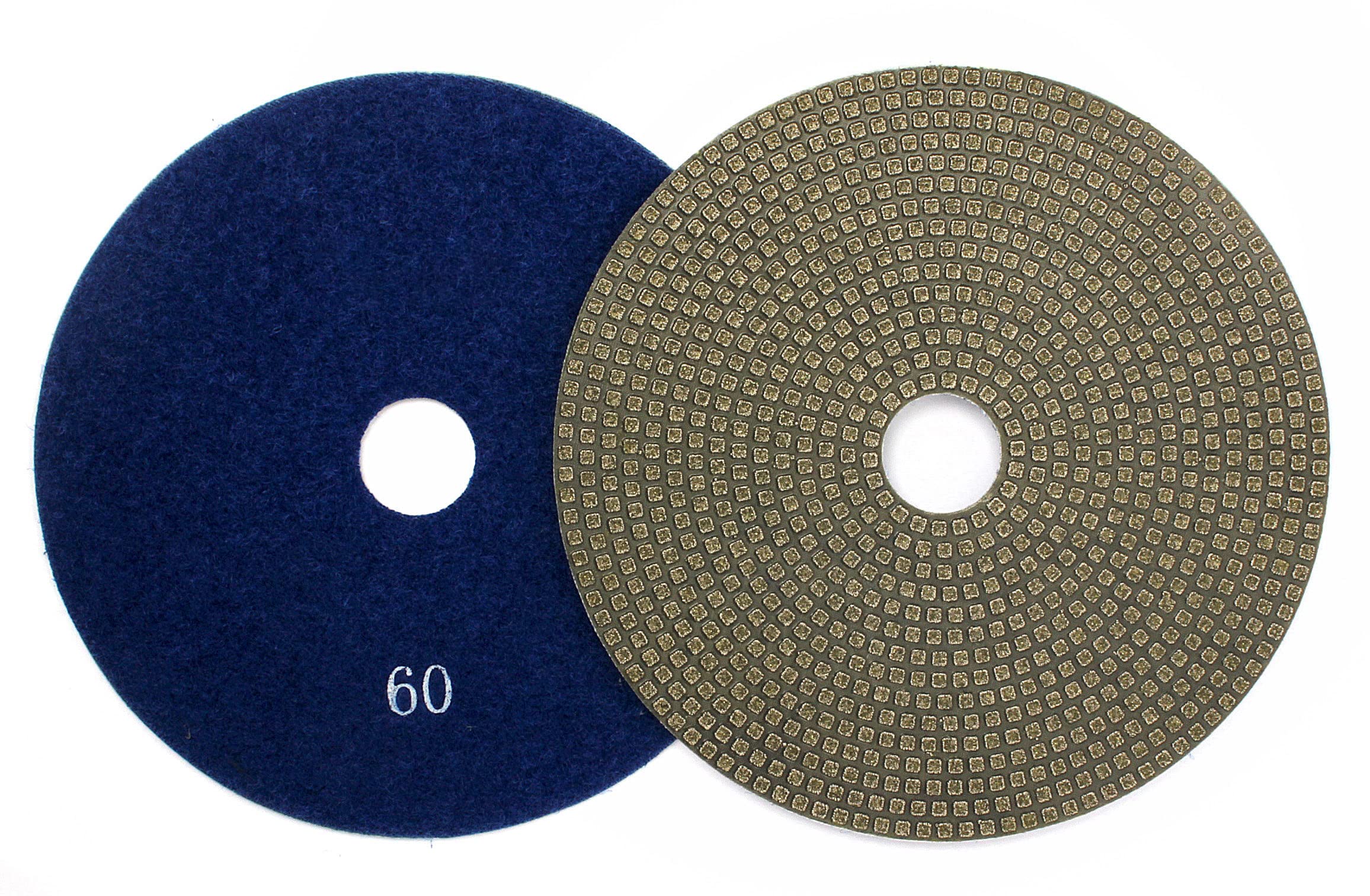 7" Electroplated Diamond Polishing Pads- Wet Dry Sanding Tile Stone Marble Granite Concrete Ceramics Glass