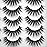 Lanflower False Eyelashes 20 Pairs 4 Styles Fluffy Long Dramatic Lashes Pack Wholesale Bulk Fake Faux Mink Lashes