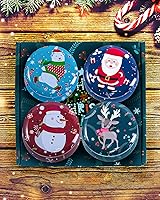 Vista 2 de Velas perfumadas de regalo de Navidad para mujeres: paquete de 4 velas de aromaterapia para el hogar, vela perfumada de 4.4 onzas, cera de soja