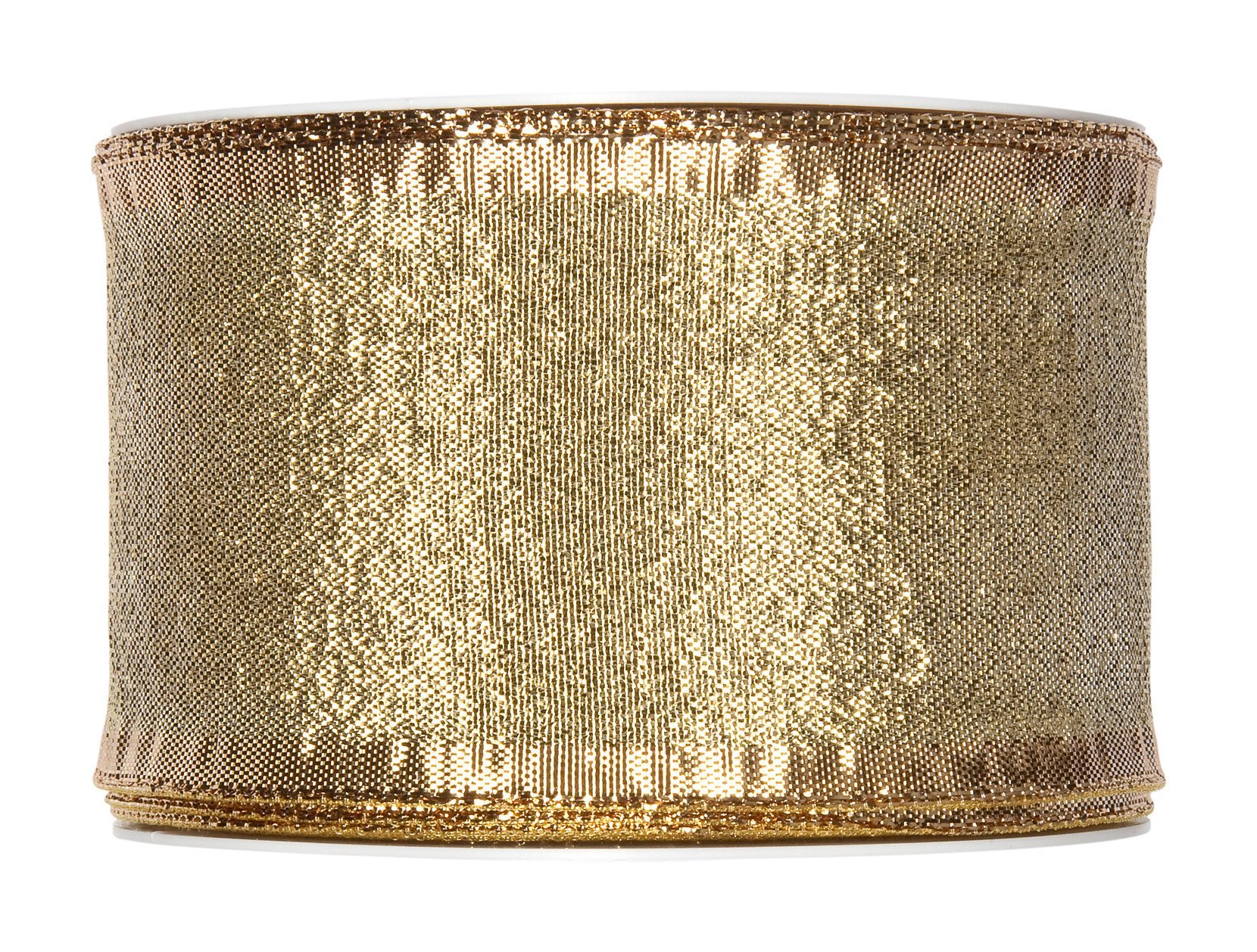 FloristryWarehouse Metallic Gold Christmas Fabric Ribbon 60mm x 25m roll