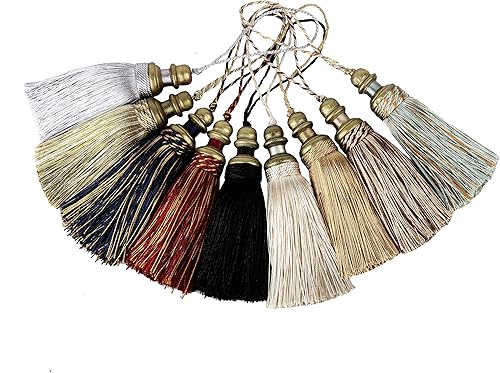 Miniatura 7 de HedongHexi Paquete de 2 borlas para llaves con bucles, artesanías hechas a mano, accesorios de decoración para el hogar