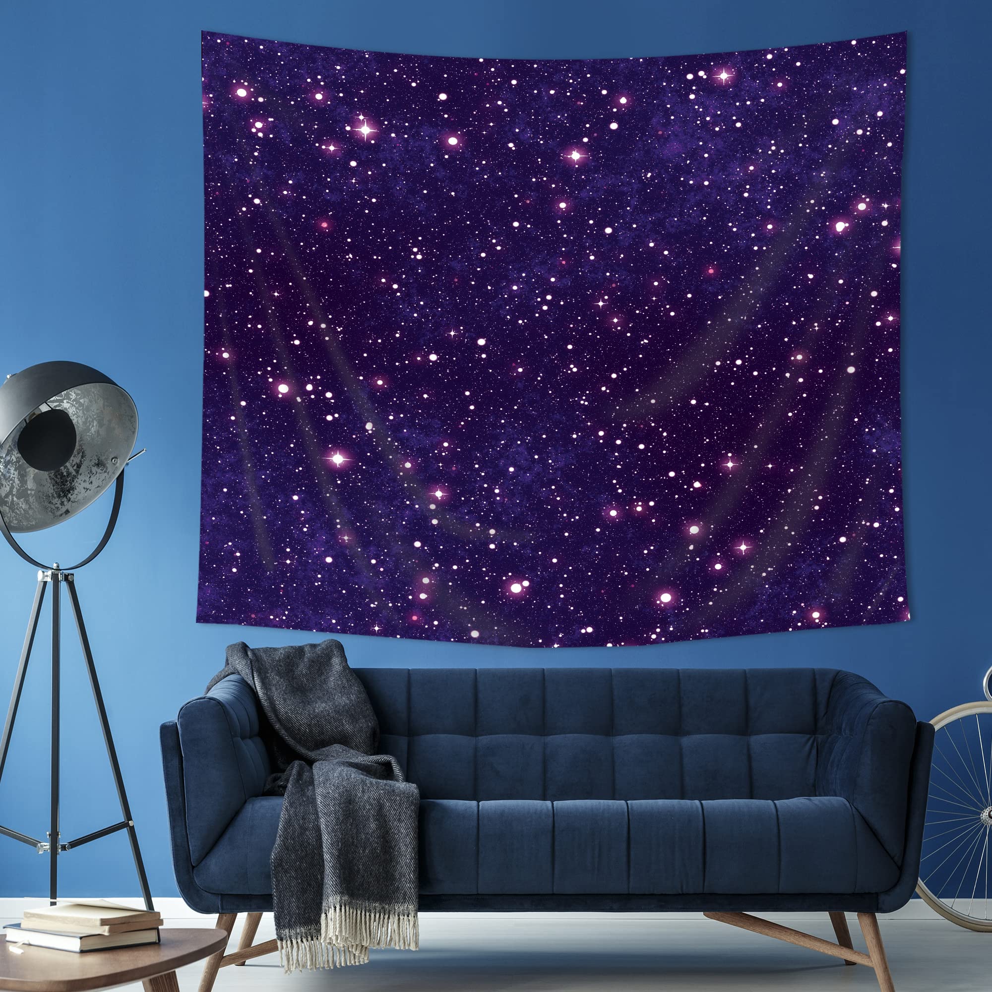 Dark Purple Sky With Stars