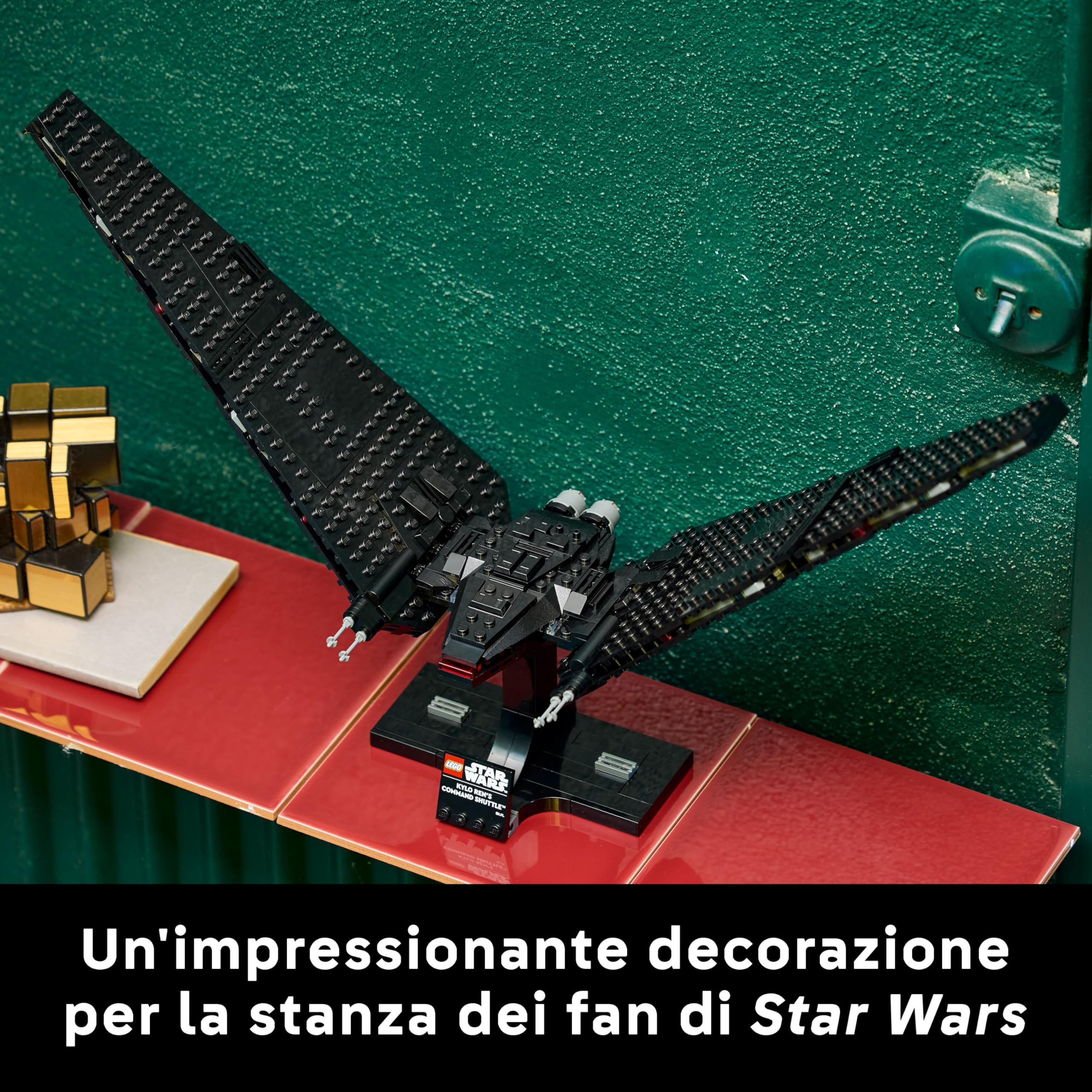 LEGO Star Wars 75406 Shuttle di Comando di Kylo Ren - Modellino da Costruire per Adulti di Astronave con Ali Mobili - Set da Collezione con Supporto e Targhetta - Regalo da Il Risveglio della Forza