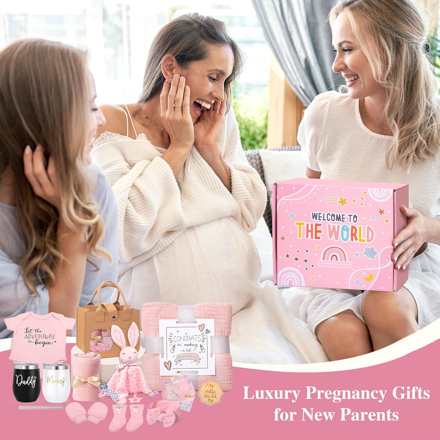 New Mom Gifts for Women, Pregnancy Gift for New Parents Gender Reveal Gifts with Mom and Dad Tumbler Set for First Time Moms | New Mom Gifts, for Women, Pregnancy Gift, for New Parents, Gender Reveal Gifts, for First Time Moms