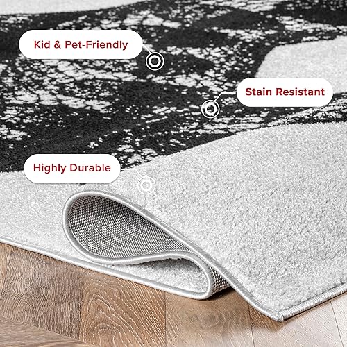 Miniatura 4 de nuLOOM Thomas Paul Serpent - Alfombra de área, 5x8, color blanco y negro