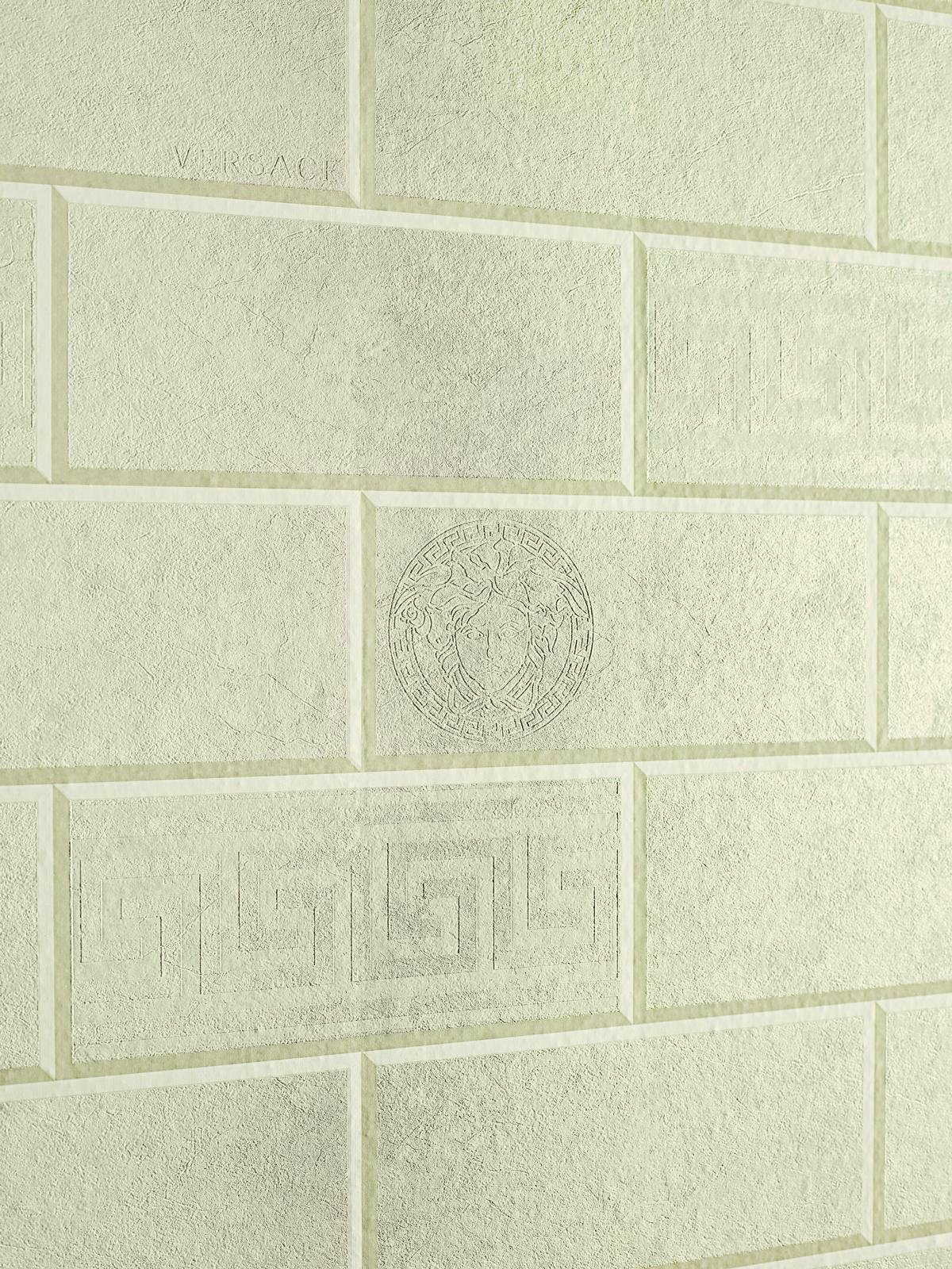 Papier peint Versace Papier Peint Brique Via Gesù Papier peint intissé 10.05 m x 0.70 m Beige Crème Made in Germany 343225 34322-5