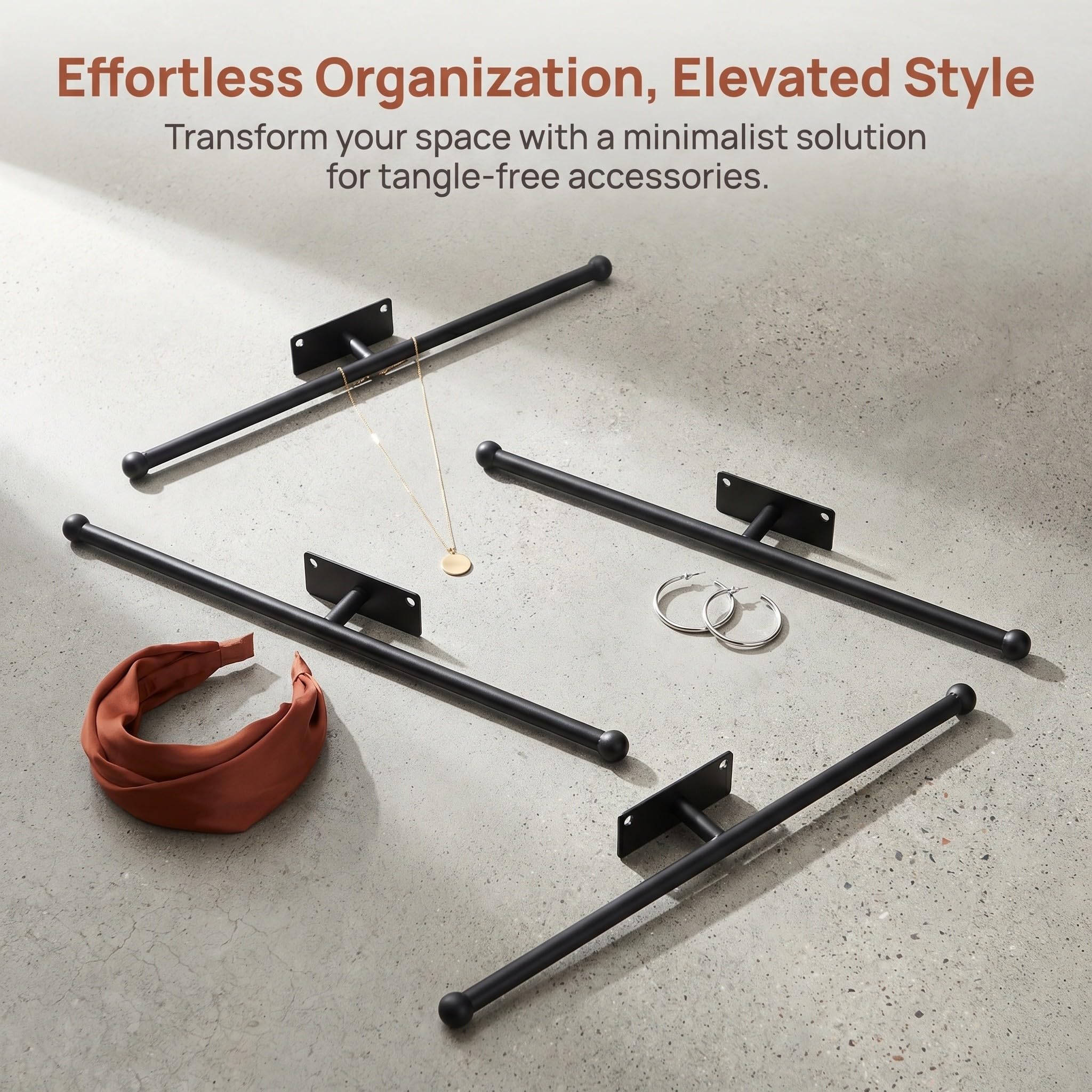TOYANDONA 4 Stück Wandhängender Schmuckaufbewahrungsständer aus Eisen in Schwarz Nordischer Stil Multifunktionale Aufbewahrung für Ohrringe und Armbänder in Wohnungen und Studentenwohnheimen