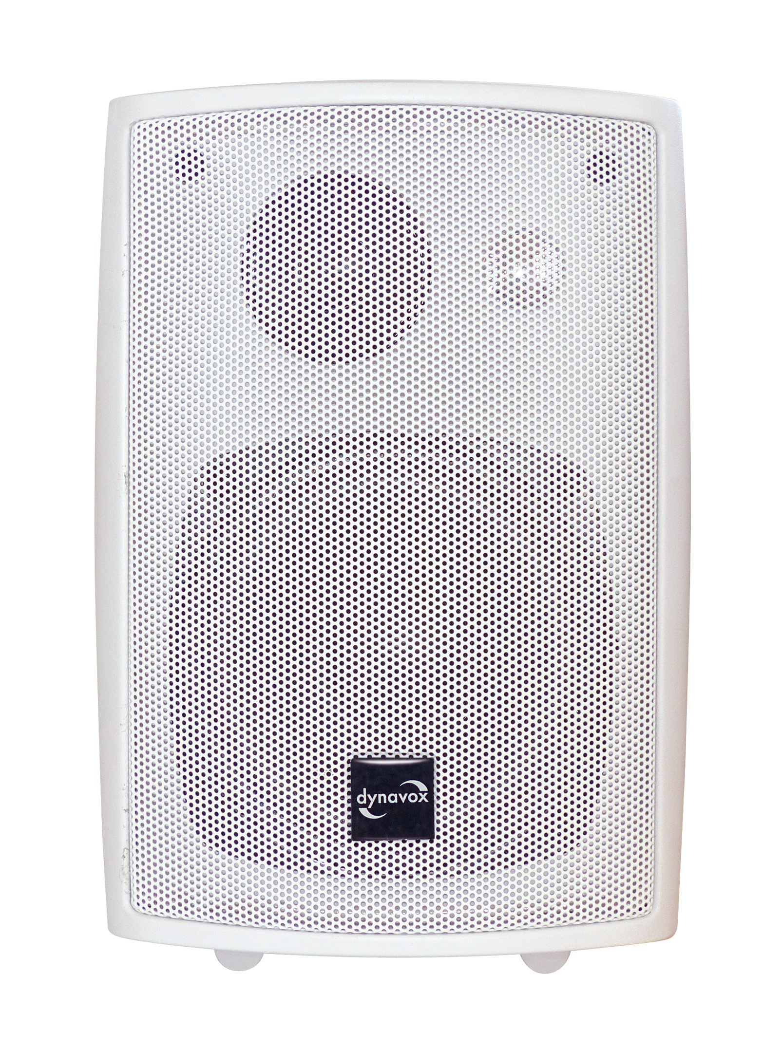 Dynavox PB402 Caja HiFi con Soporte de Pared, Altavoz Compacto de 3 vías, Blanco
