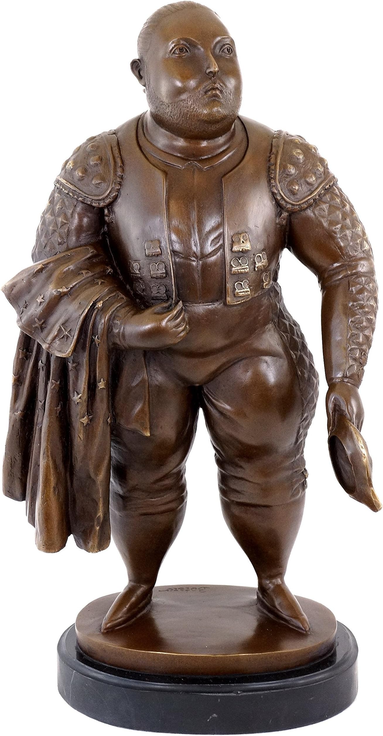 Contemporary Art Bronze Statue - Sculpture by Fernando Botero - Matador - Torero - Bullfighter - Height: 42 cm - 100% Bronze - Home Accessories
