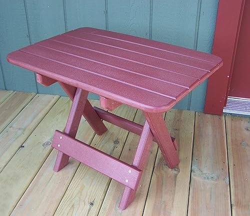 Miniatura 7 de Phat Tommy Mesa auxiliar plegable para patio al aire libre  Mesa auxiliar de polietileno Adirondack  Mesa auxiliar para todo tipo de clima para tu