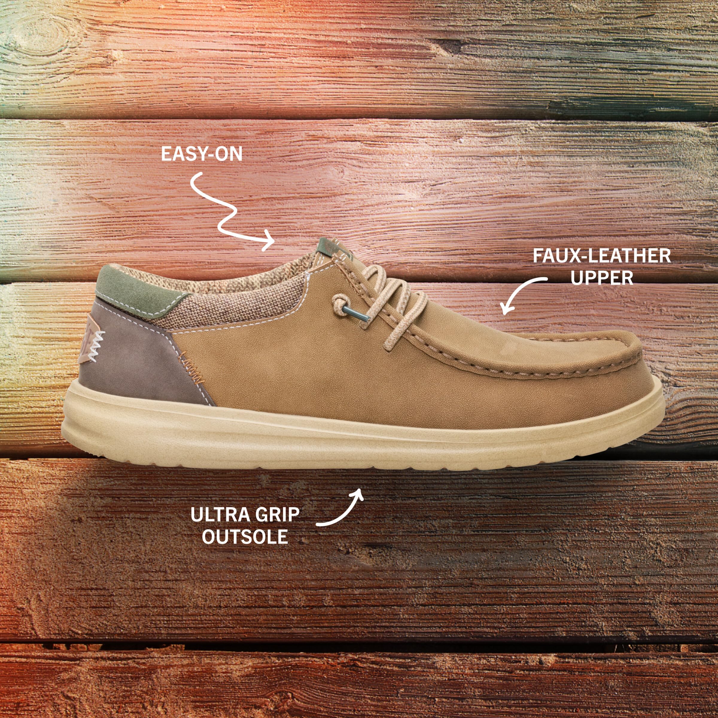 HEYDUDE Men's Paul | Men’s Shoes | Men's Lace Up Loafers | Comfortable & Light-Weight