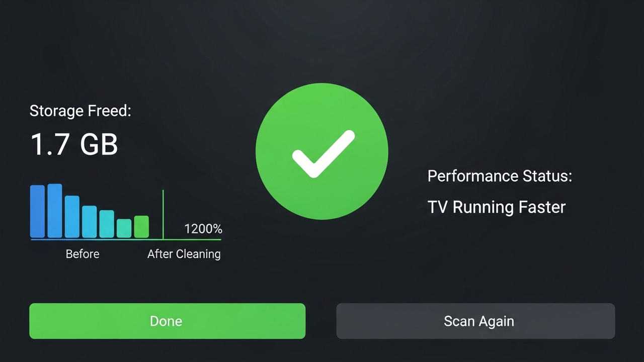 Fire Cache Cleaner Clean TV Cleaner: Cache & Junk File Cleaner for Fire TV Storage Boost ...