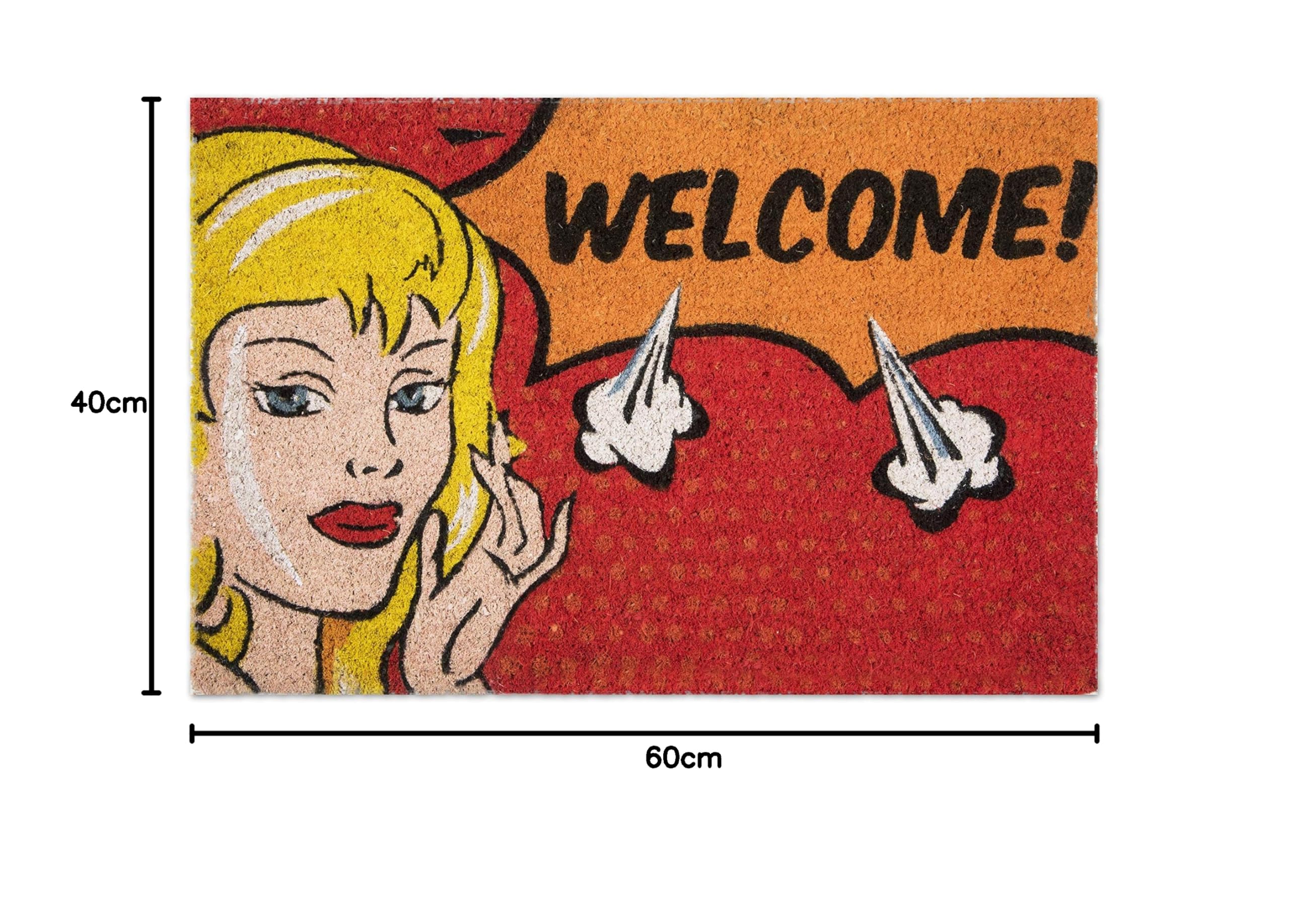 Excelsa Pop Zerbino Ingresso, Fibra di Cocco, Multicolore, 40 x 60 cm