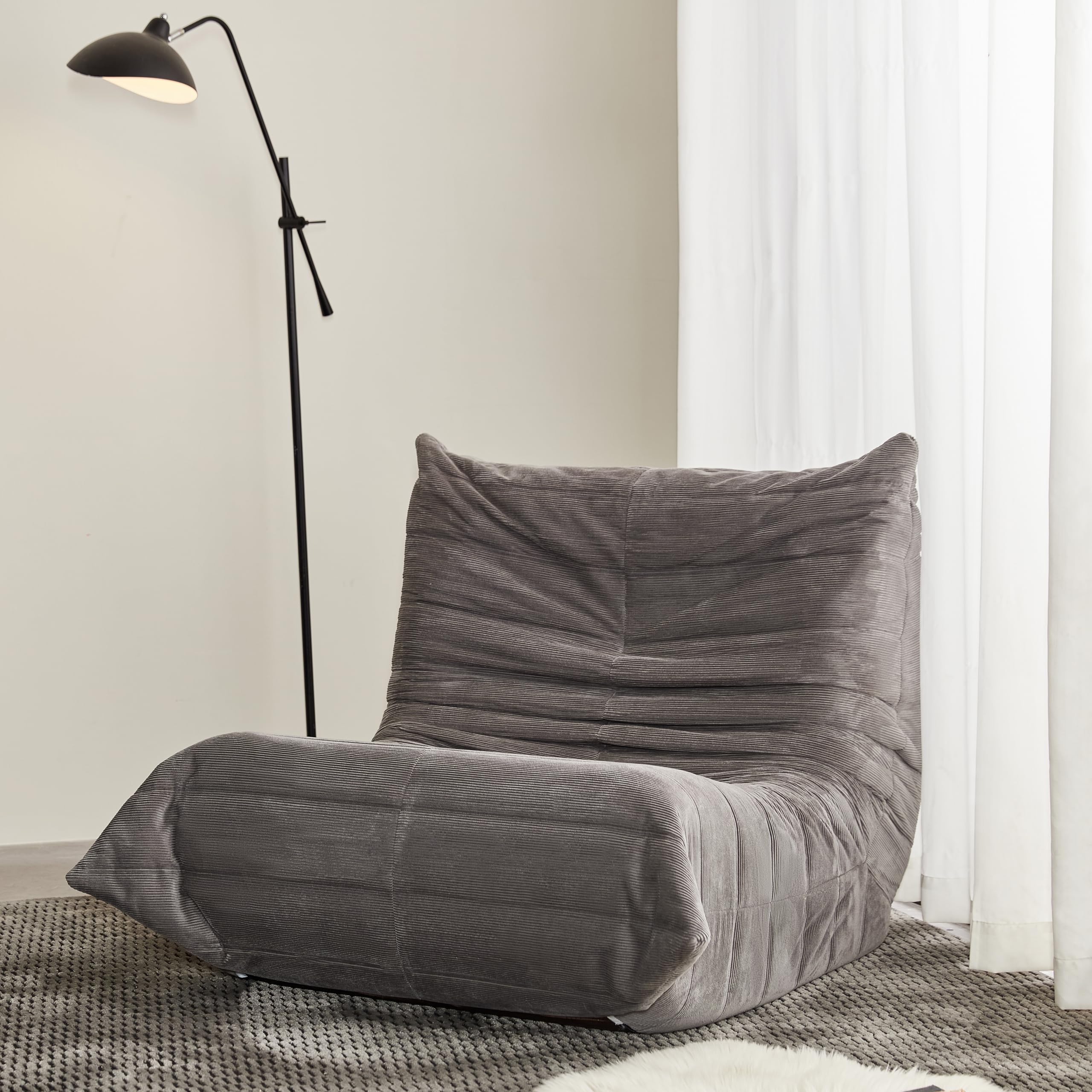 XOFUGEM Bean Bag Chair for Adults,Bean Bag Chairs with High Density Comfortable Memory Foam,Giant Lazy Sofo Fireside Bean Bag Chair, for Living Room,