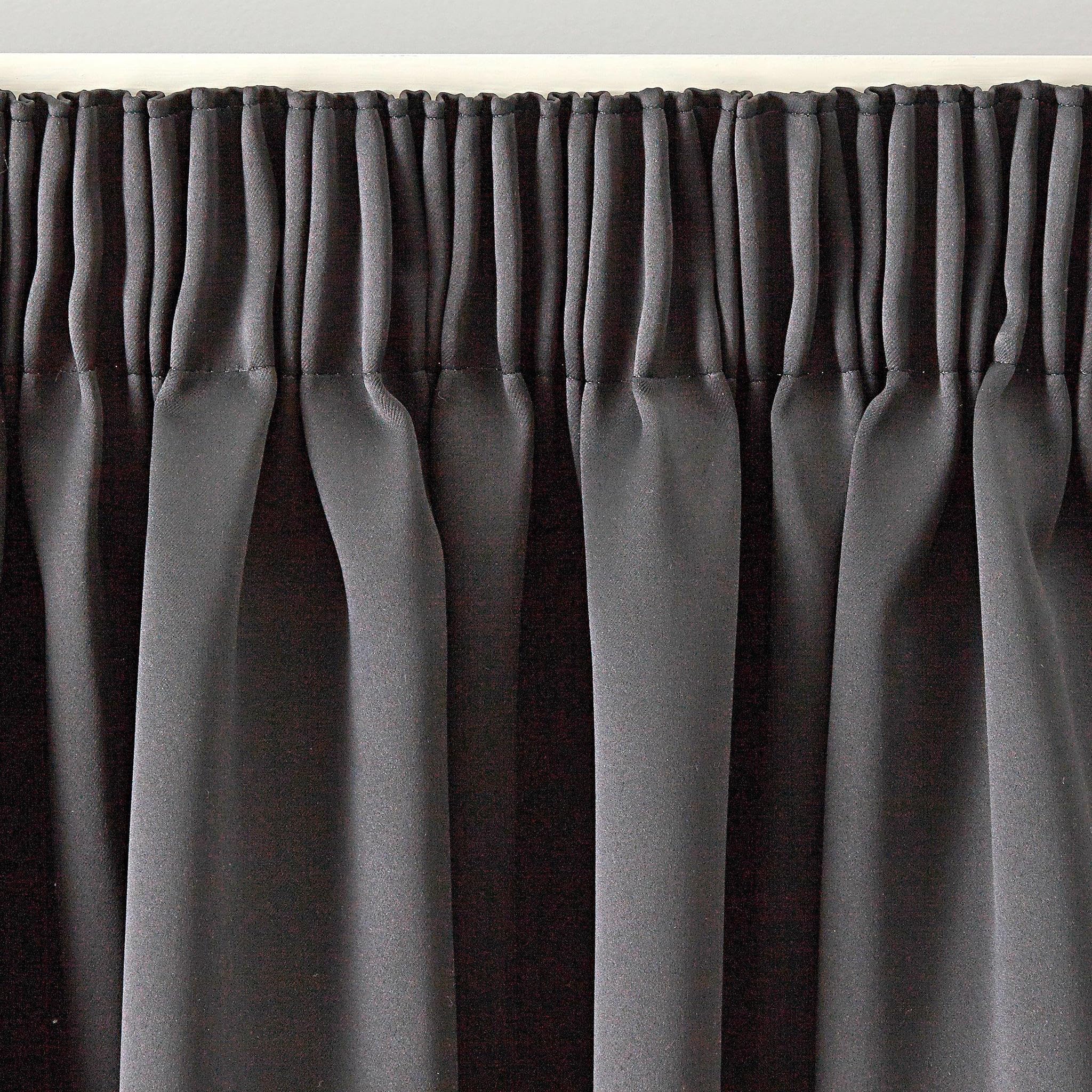 Verdunkelungsvorhänge Anthrazit 280 x 270 cm Kräuselband