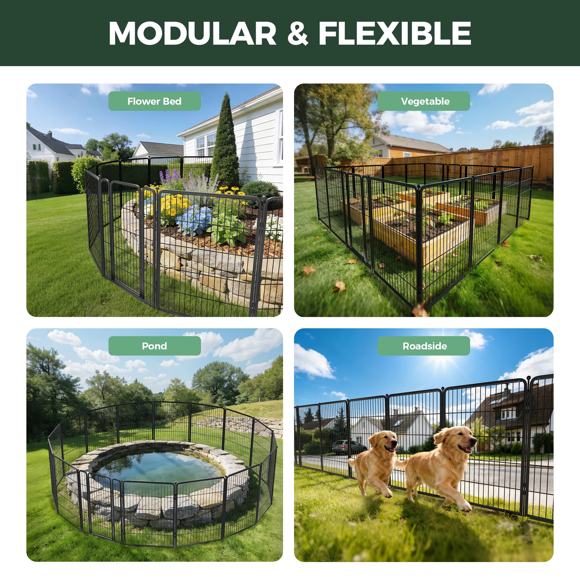 Amazon.com : FXW Garden Fence Outdoor for the Yard – 40in(H) x
