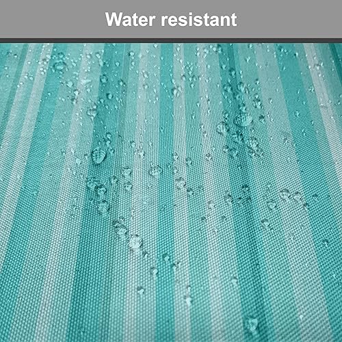 Miniatura 7 de Ambesonne Aqua - Juego de 12 cojines de asiento para silla, ilustraciones geométricas de líneas abstractas inspiradas en el océano, acolchado de