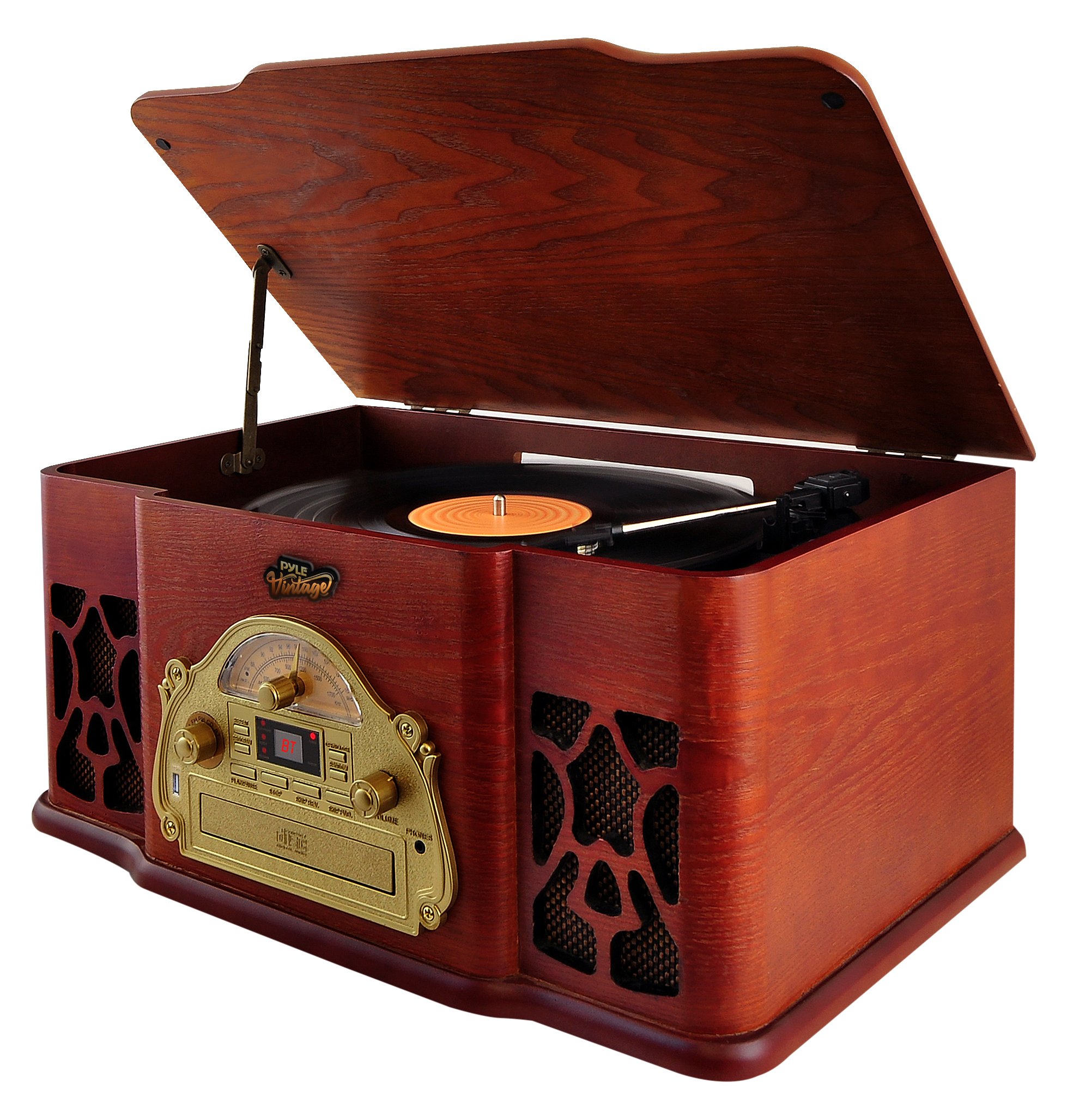 Pyle Vintage Turntable - Retro Vinyl 