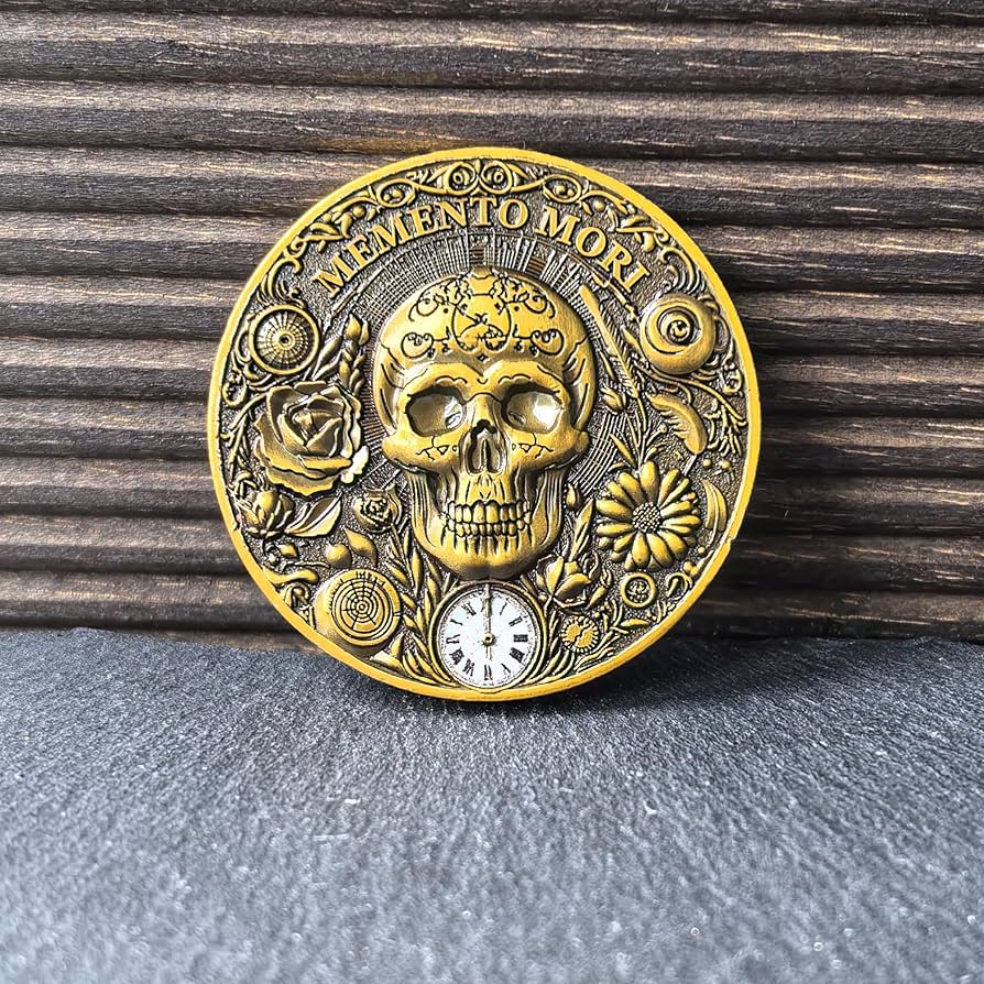 Amazon.com: Memento Mori Challenge Coin - Premium Zinc Alloy