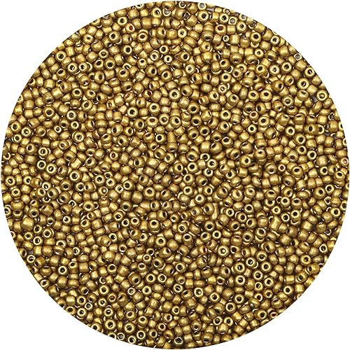 Miniatura 1 de Abalorios de semilla Yholin hechos de cristal a granel, colores metálicos acabado mate