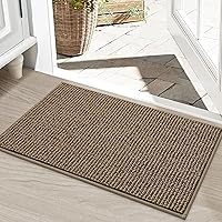 BEQHAUSE Dirt Trapper Door Mat 20x32" - Non-Slip Washable Absorbent Entryway Mat, Low Profile for Front Back Door, Beige