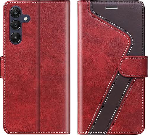 Miniatura 29 de para Samsung Galaxy A14 5G (2023) Funda tipo cartera, Funda de cuero con tapa [Bloqueo RFID] Soporte para tarjetas de crédito Folio Soporte