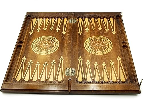 Miniatura 8 de Wooden BACKGAMMON set, WOODEN BOARD GAME, Nardi Nardy checkers chess carved Centaur Ornament, hand made gift wood table game, Armenian backgammon