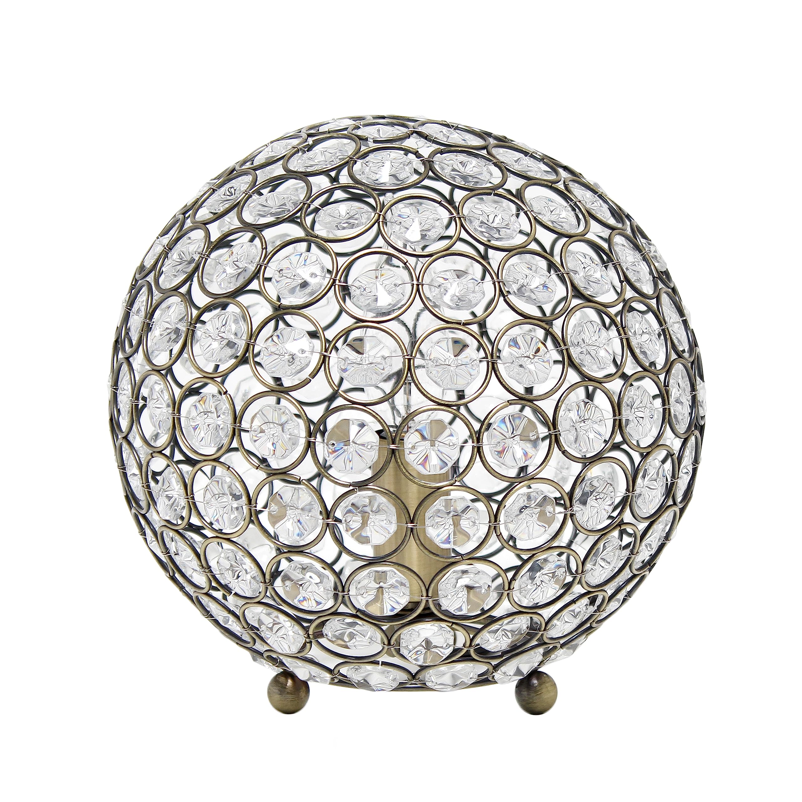 Elegant Designs LT1026-ABS Elipse Crystal Table Lamp