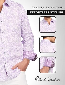 Robert Graham Mens Caledon Long Sleeve Button Down Woven Shirt