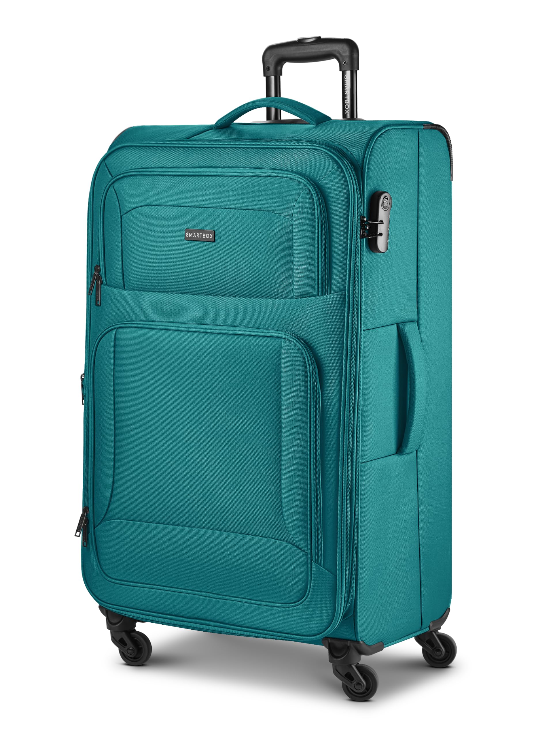 Smartbox Duża miękka walizka Check-in dla kobiet i mężczyzn, duża walizka XL 46 x 31 x 78 cm, 4 rolki i zamek szyfrowy, możliwość rozszerzenia o elastyczną zakładkę, lekka, 3,6 kg (edycja 04)