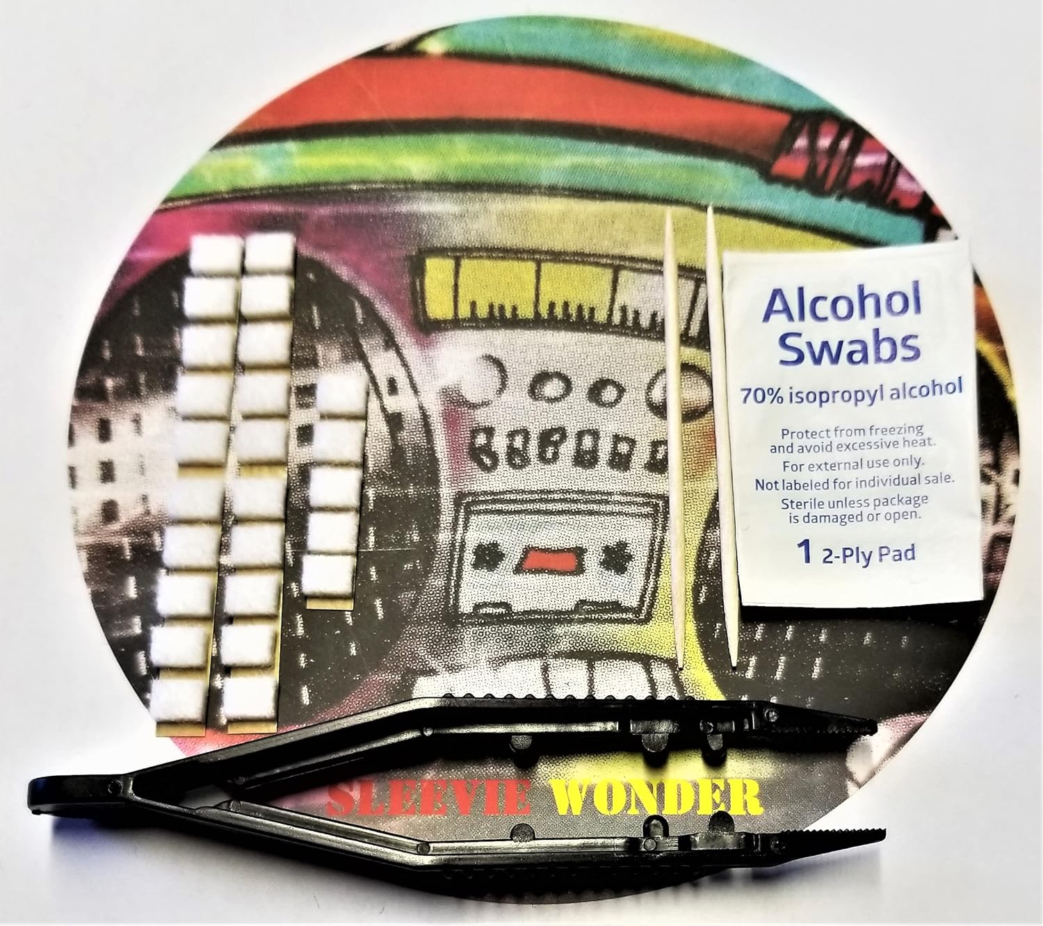 25 White Pressure Pads for Cassette Tape Repair Peel and