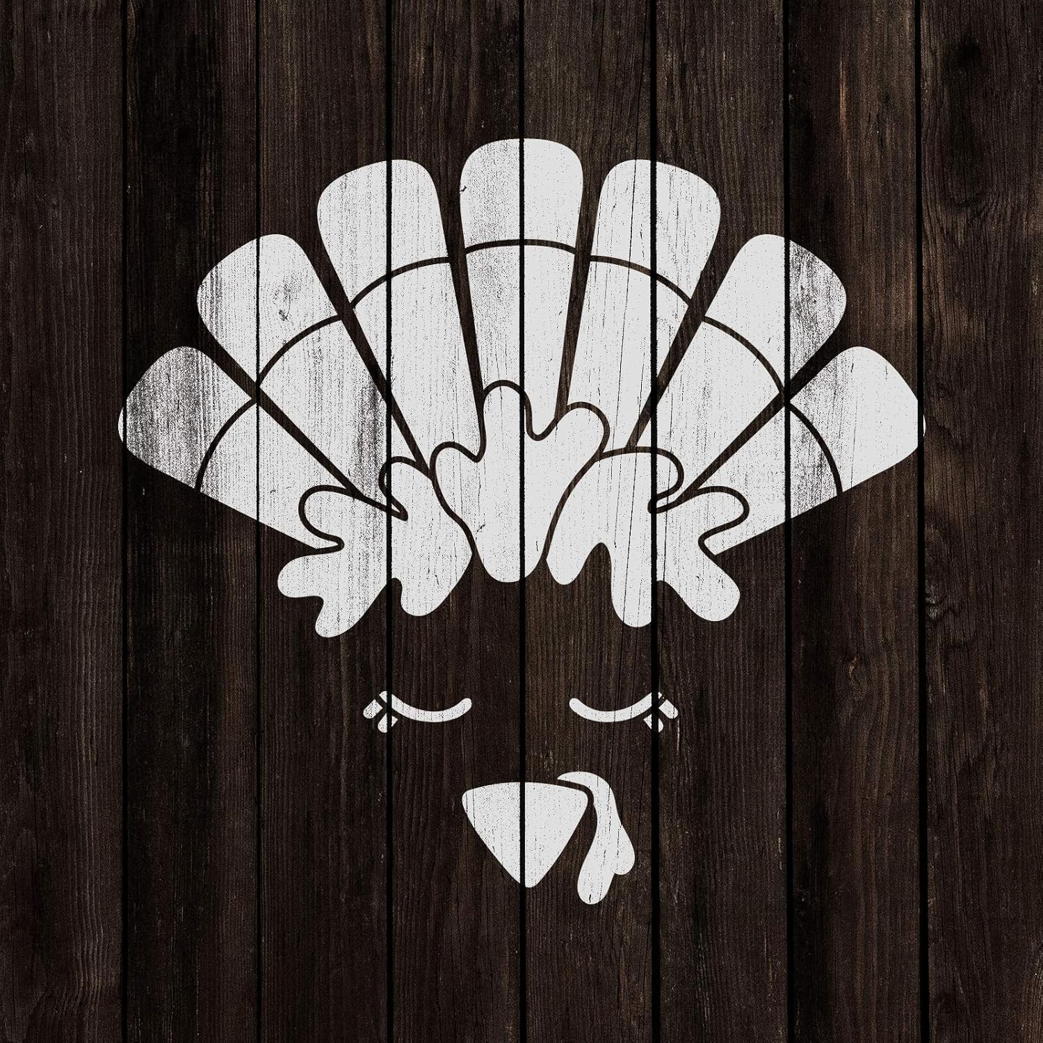 Turkey Face Stencil - Fall Stencil, Transform Your Space with Thanksgiving Motifs, Thanksgiving Stencil