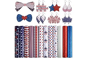 12 Pieces Faux Leather Sheets 4th of July