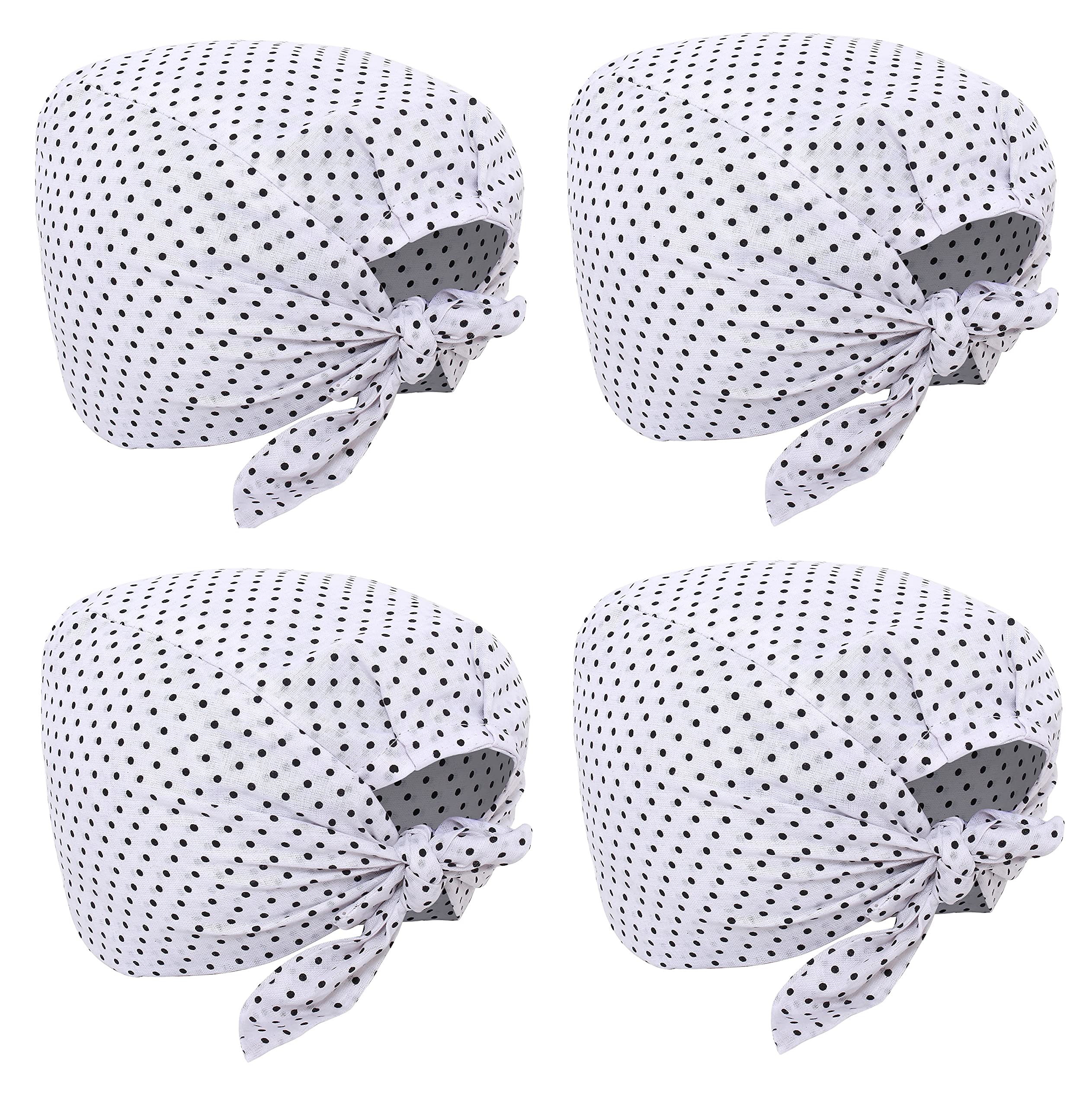 Zacharias Polka Dot Printed Anti Pollution Head Scarf/Bandana for Cycling/Biking Under Helmet (Pack of 4) (PPP-01_White_Free Size)-picture-28
