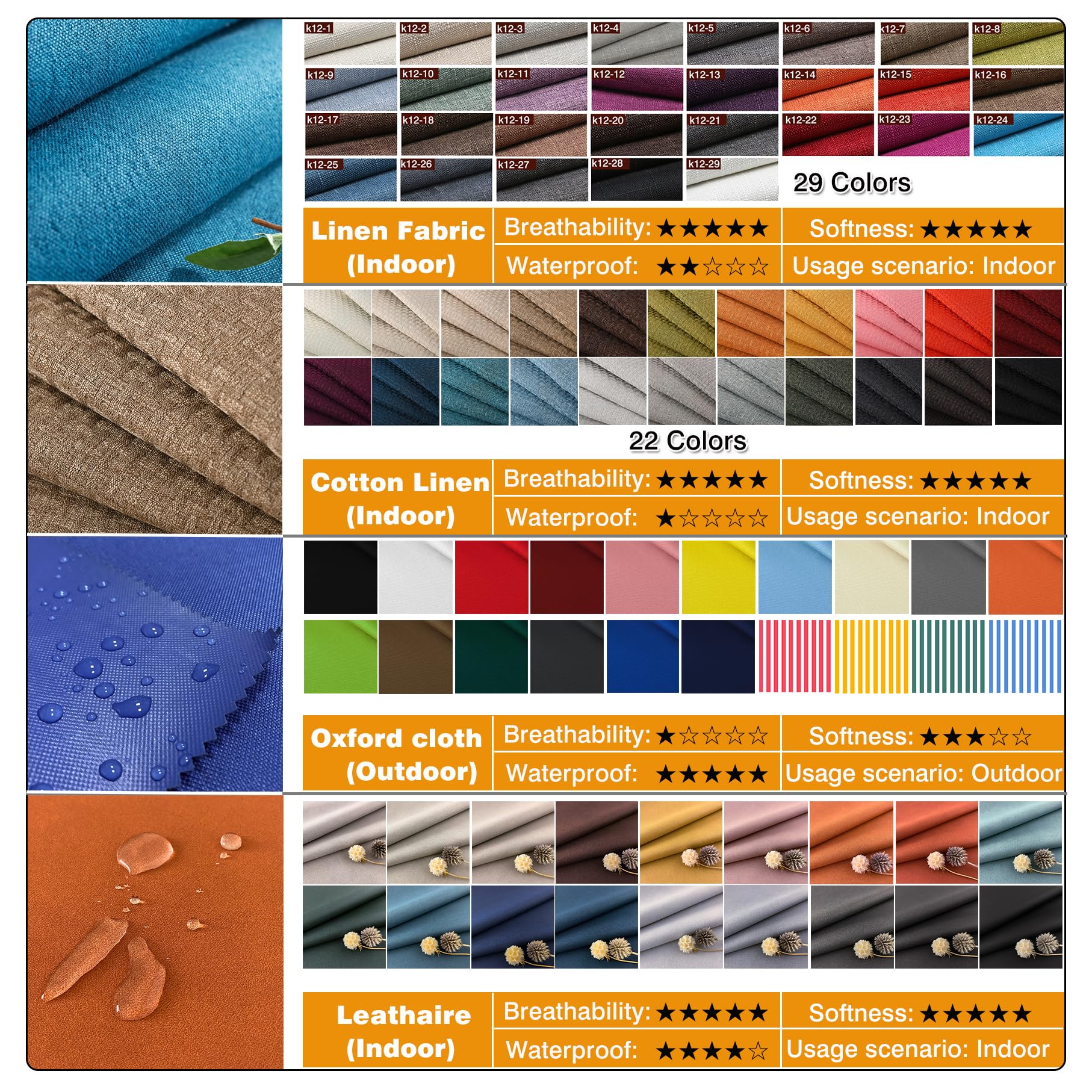 Gmsqj Custom Bench Cushions Cover,Personalized Size Bench Pad with Non-Slip Bottom,Indoor/Outdoor Furniture Cushion Cover,71 Color Cover Colors Available