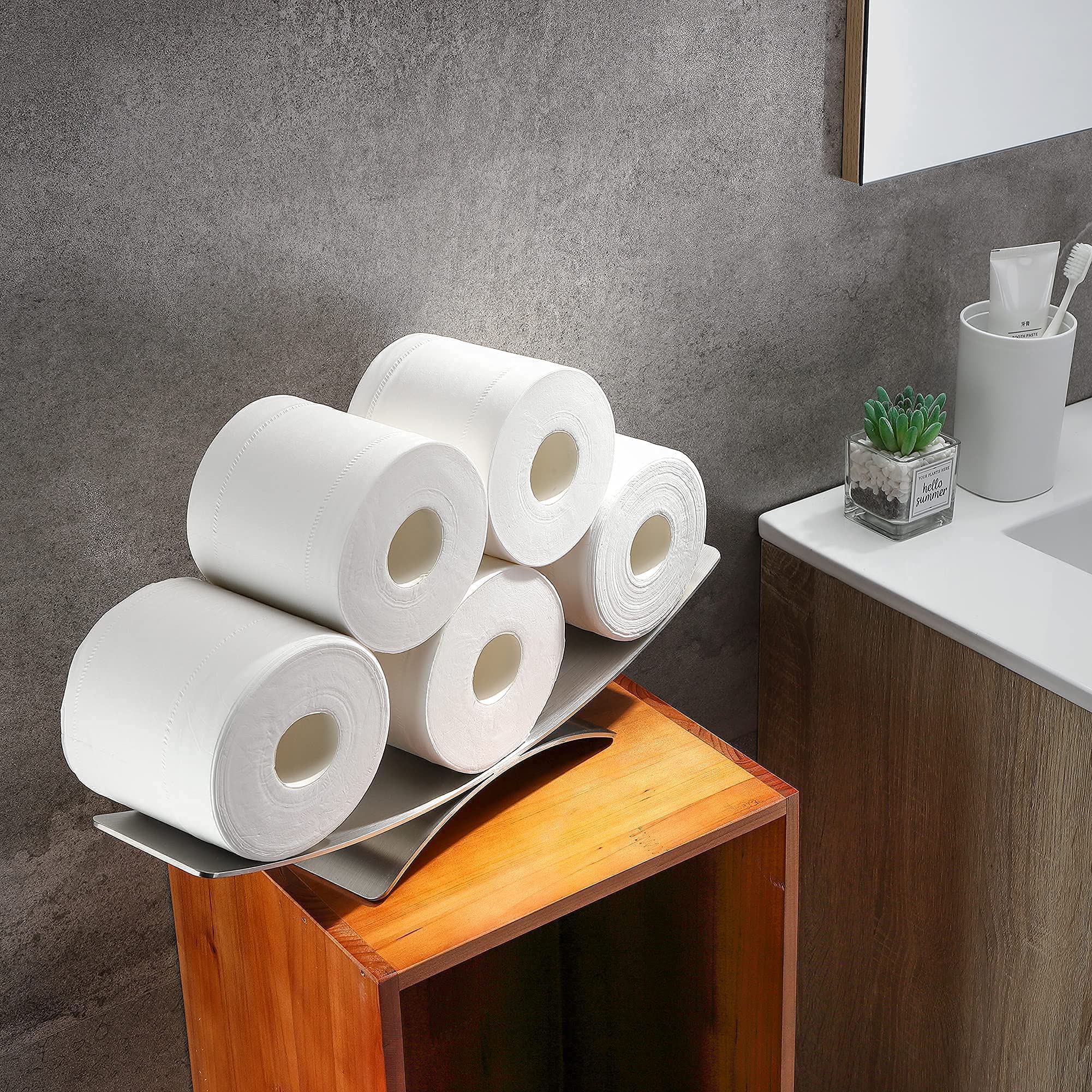 Toilettenpapierhalter Edelstahl Silber – Federbelastet, Einfach Zu Montieren