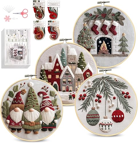 Miniatura 93 de Santune - Kit de bordado para adultos principiantes, kits de punto de cruz, patrones de mariposa e instrucciones (idioma español no garantizado)